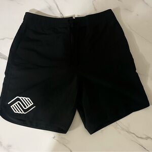 Black Shorts with White Logo